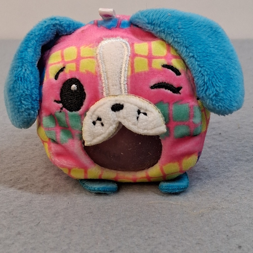Pikmi Pops Scruff the Dog Puppy Plush Pink Blue Yellow Moose Squeeze Toy